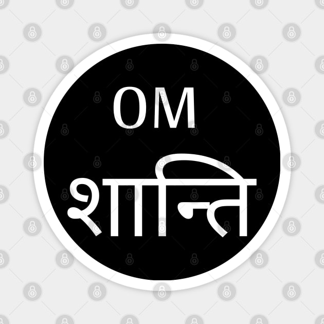 OM Shanti Magnet by BhakTees&Things